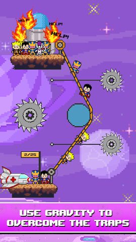 Screenshot 3: Rope Pixel Master - Rescue Hero Academy