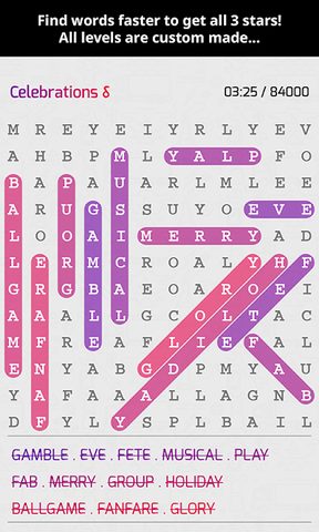 Screenshot 1: Super Word Search Puzzles