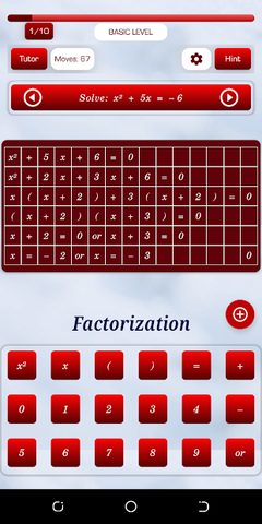 Screenshot 2: Quadratic Math Game