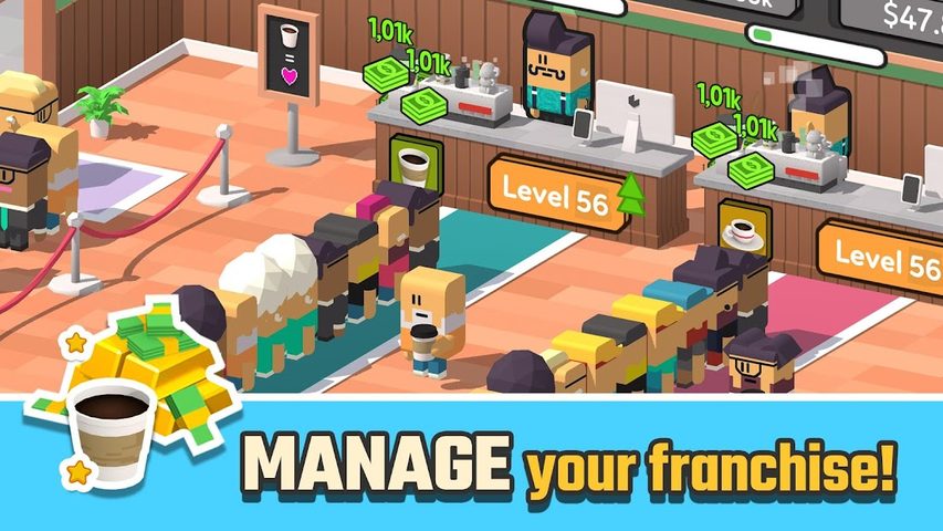 Screenshot 1: Idle Coffee Corp