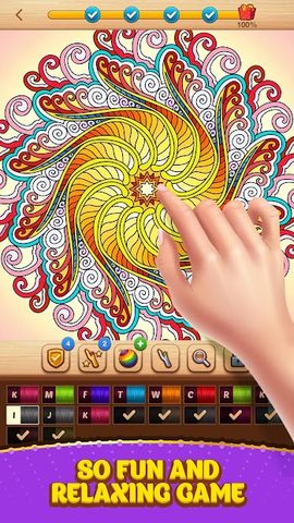 Screenshot 3: Cross Stitch Coloring Mandala
