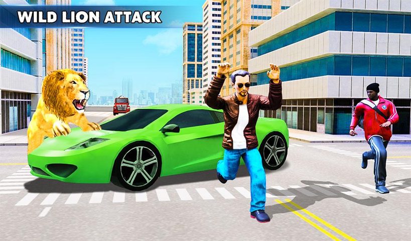 Screenshot 6: Angry Lion City Attack: Wild Animal Games