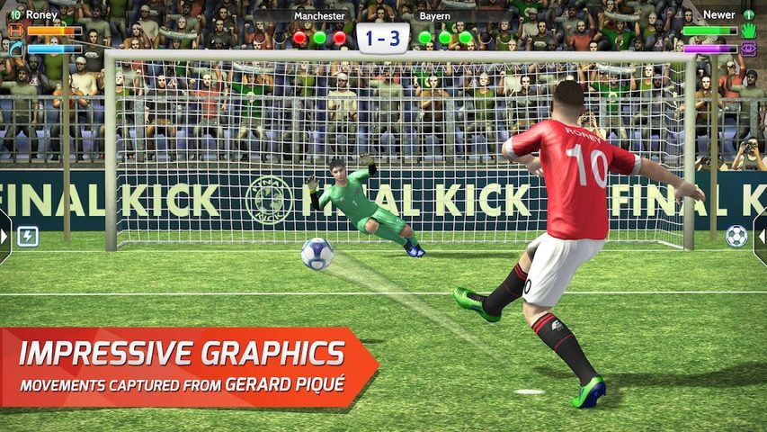Screenshot 1: Final kick Best Online football penalty game