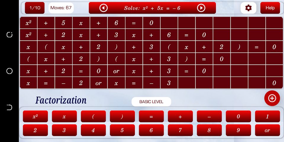 Screenshot 6: Quadratic Math Game