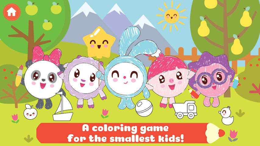 Screenshot 1: BabyRiki: Kids Coloring Game!