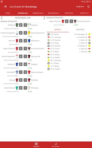 Screenshot 15: Live Scores for Bundesliga 2021/2022
