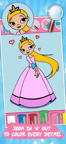 Screenshot 1: Best colouring book - Princess 4+