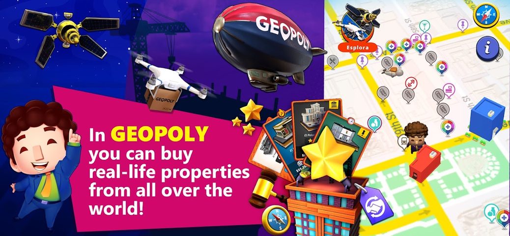 Screenshot 1: GEOPOLY Geolocation TycoonGame