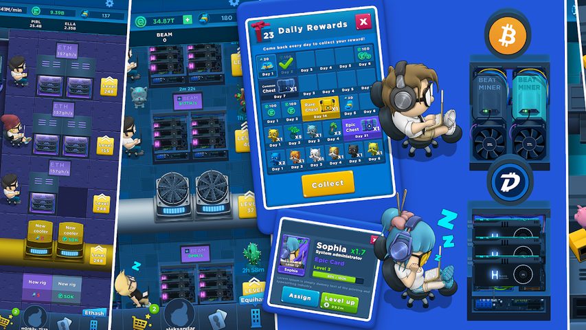 Screenshot 3: Crypto Idle Miner: Bitcoin mining game
