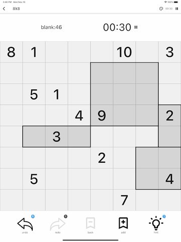 Screenshot 8: Tetrasquare2 - well known as Shikaku or Rectangles