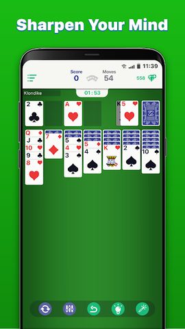 Screenshot 1: Classic Solitaire/Klondike cards game