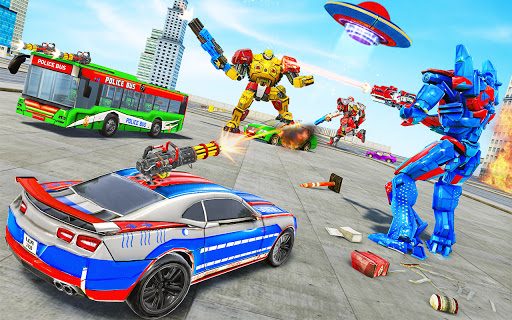 Screenshot 8: Bus Robot Car War - Robot Game