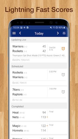 Screenshot 1: Basketball NBA Live Scores, Stats, & Schedules