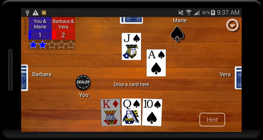 Screenshot 2: Euchre Card Classic