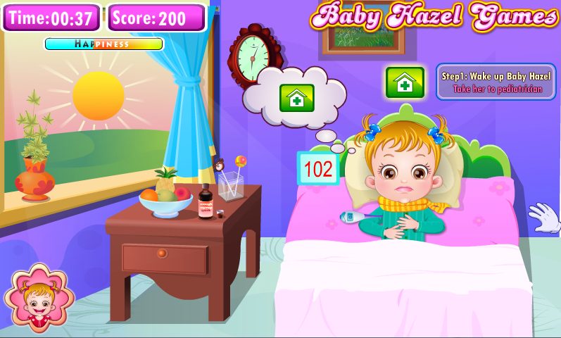 Screenshot 1: Baby Hazel Goes Sick