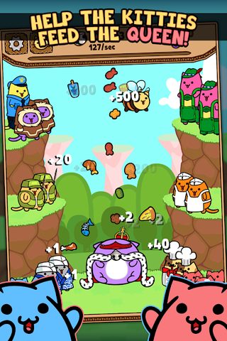 Screenshot 1: Kitty Cat Clicker - Hungry Cat Feeding Idle Game