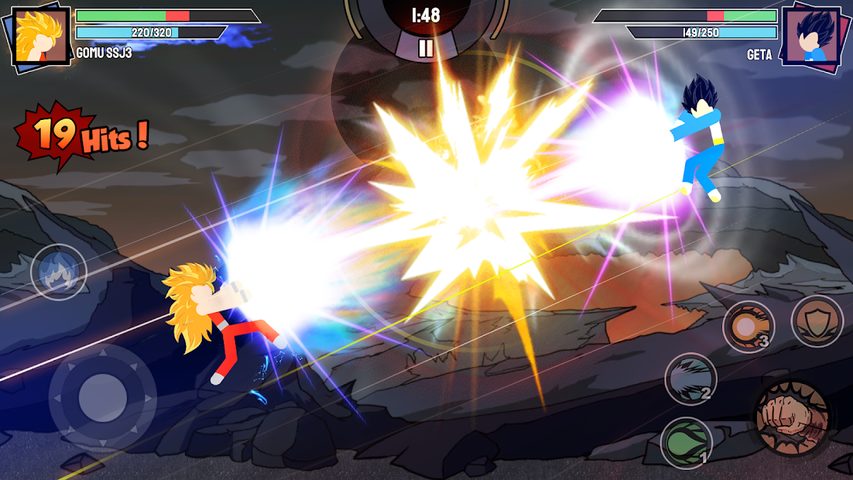 Screenshot 1: Stickman Warriors - Super Drag
