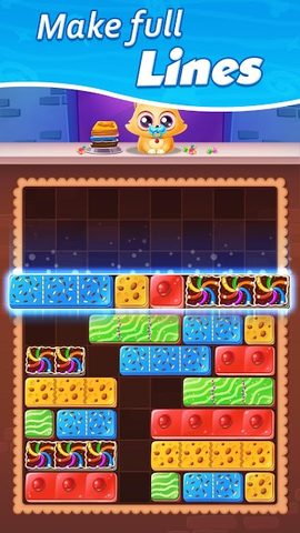 Screenshot 1: Feed Fat Cat: slide Block puzzle