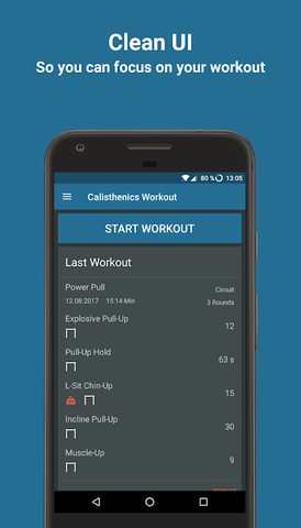 Screenshot 1: Calisthenics Workout