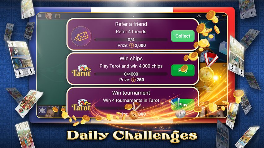Screenshot 4: VIP Tarot - French Tarot Online Card Game