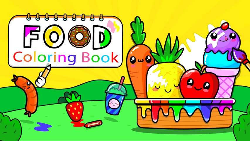 Screenshot 8: Fruits Coloring book & Food Drawing book Kids Free