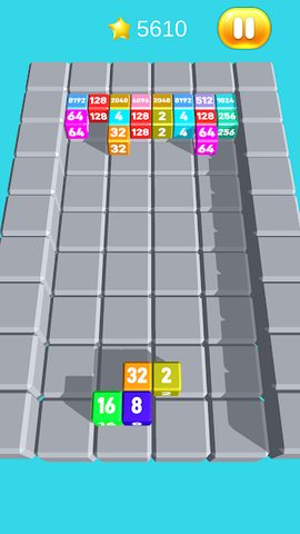 Screenshot 1: Chain Cube Merge: Tetris 2048