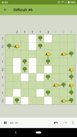 Screenshot 1: Trees and Tents Puzzle