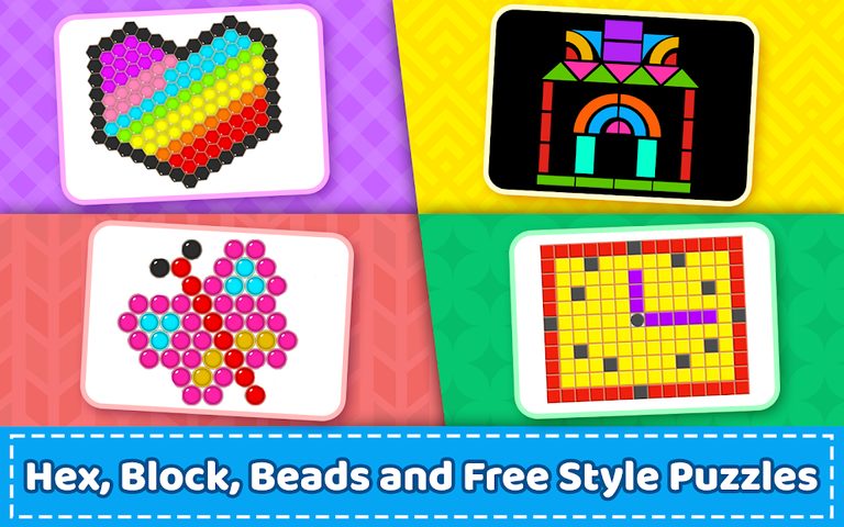 Screenshot 2: Mosaic Puzzles Art Game - Block Beads & Hex Puzzle