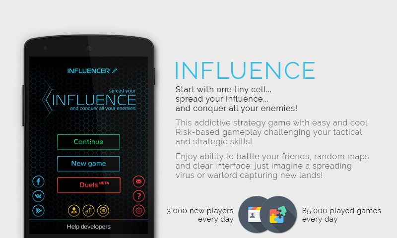 Screenshot 1: Influence