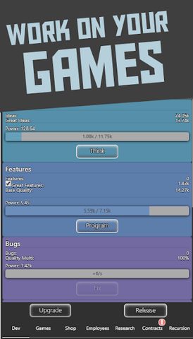 Screenshot 1: Idle Idle GameDev