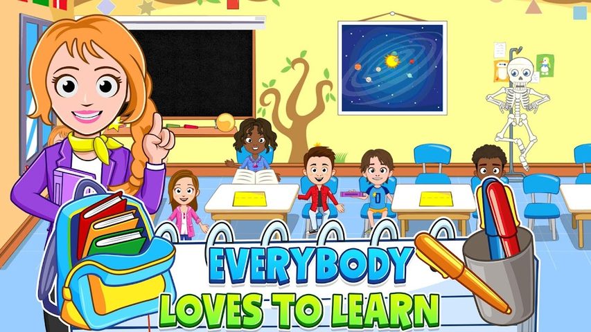 Screenshot 2: My Town: School game for kids
