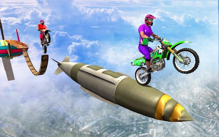 Screenshot 4: Sky Bike Stunt Racing Games 3D