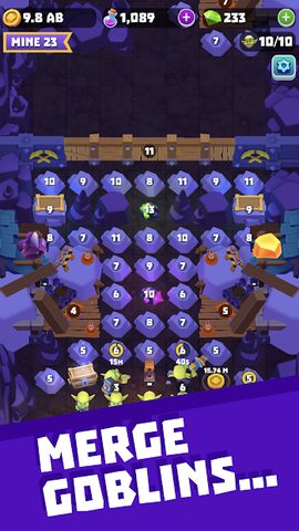 Screenshot 1: Gold & Goblins: Idle Merger