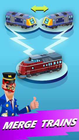 Screenshot 1: Train Merger Idle Train Tycoon