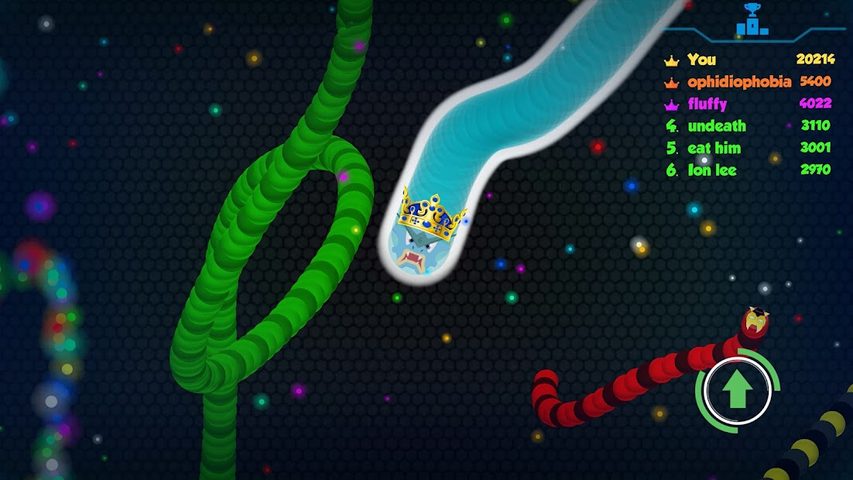Screenshot 4: Snaky .io - MMO Worm Battle