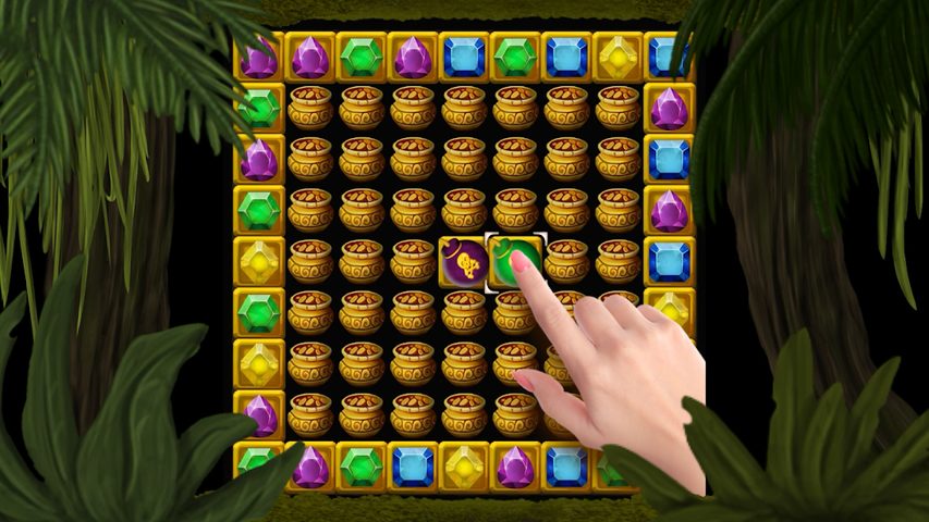 Screenshot 1: Secret Jungle - Match 3 Jewels