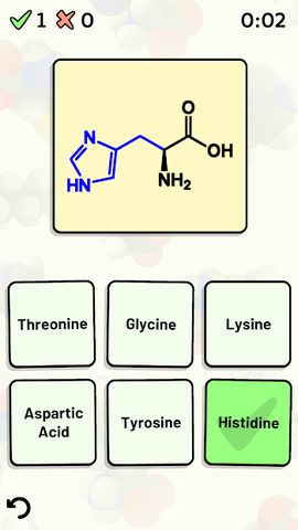 Screenshot 5: Amino Acid Quiz