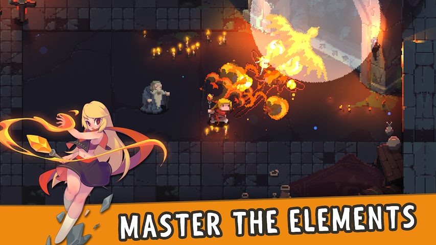 Screenshot 1: Elemental Dungeon - Roguelike Monster Adventure