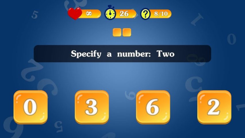 Screenshot 1: Learning to count numbers from 0 to 100