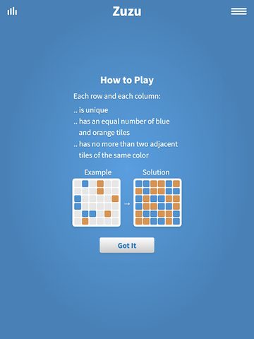 Screenshot 19: Zuzu · Binary Puzzle Game