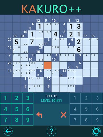 Screenshot 21: Kakuro Plus. Cross-Sums.