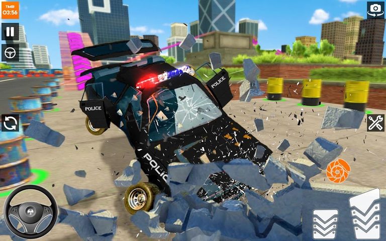Screenshot 4: Police Car Game:Car Crash 3d