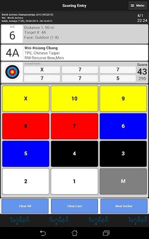 Screenshot 11: Ianseo Scorekeeper