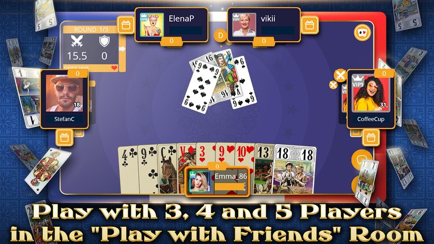 Screenshot 2: VIP Tarot - French Tarot Online Card Game