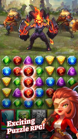 Screenshot 1: Dragon Strike: Puzzle RPG