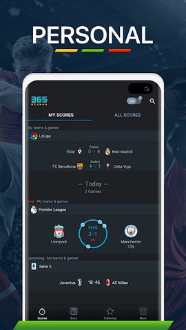 Screenshot 1: 365Scores: Live Scores & News
