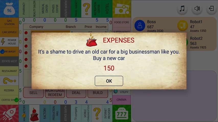 Screenshot 22: Monopolist Business Dice Board