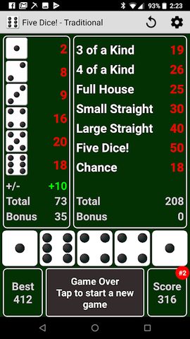 Screenshot 3: Five Dice