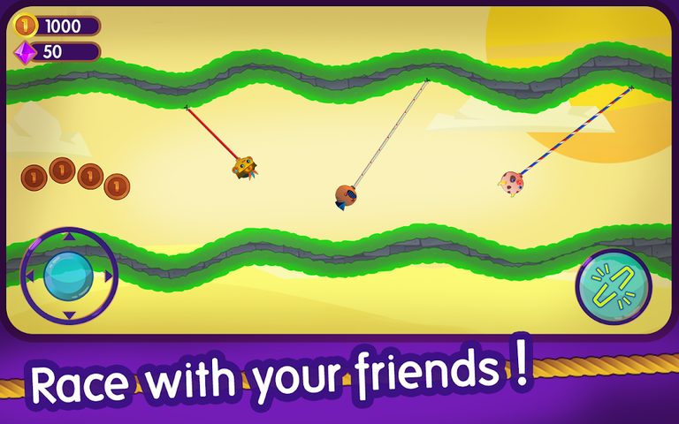 Screenshot 1: Rope Clash: Multiplayer Rope Swing Racing