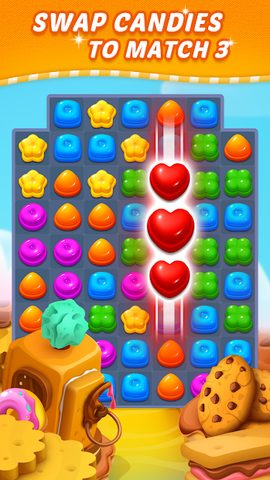 Screenshot 1: Sweet Candy Puzzle: Match Game